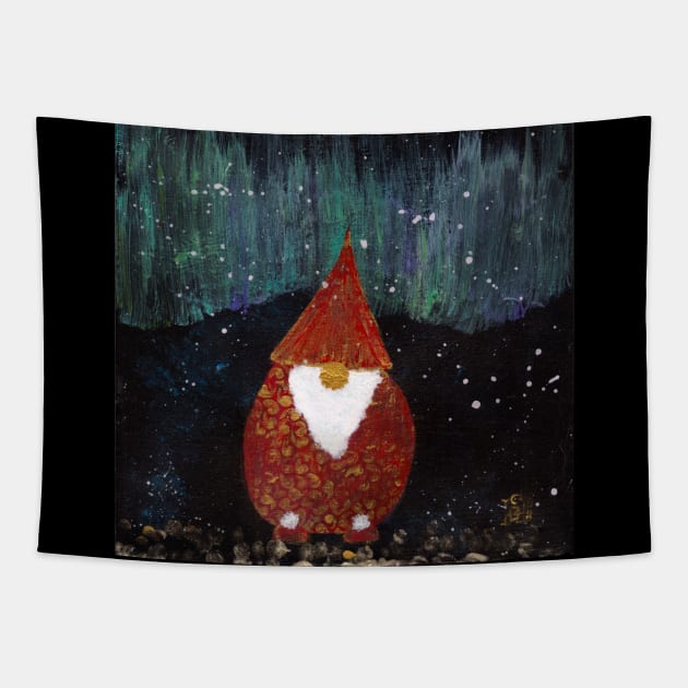 Yule scandinavian nordic gnome nisse Tapestry by Pragonette