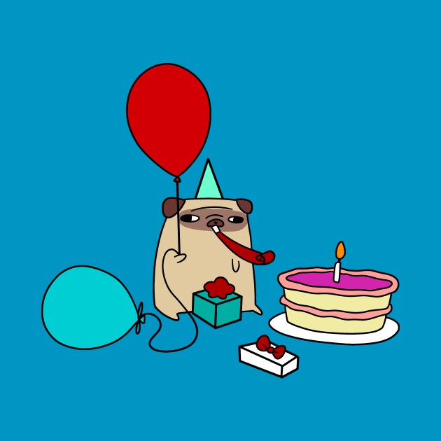 Birthday Pug by saradaboru