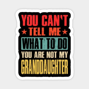 You Can't Tell Me What To Do You Are Not My Granddaughter Magnet