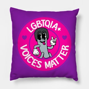 LGBTQIA+ Voices Matter - Support The Queer Communtiy Pillow