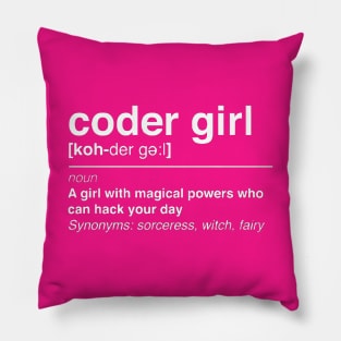 Coder Girl Pillow