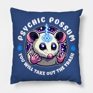Psychic Possum Commanding You Pillow