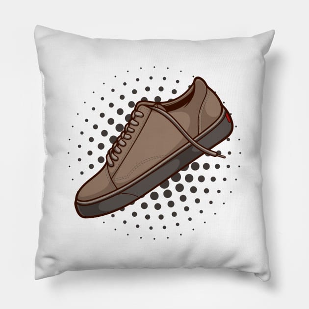 Light Brown Skate Sneaker Pillow by milatees