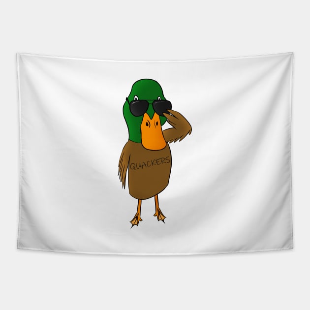 Quackers Duck Tapestry by Cool Duck's Tees