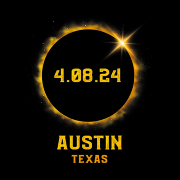 Total Solar Eclipse Spring April 8 2024 Austin Texas by Diana-Arts-C