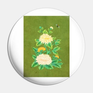 Minhwa: Chrysanthemum and Bumblebee C Type Pin