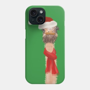 Ostrich Santa Phone Case