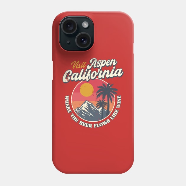 Visit Aspen California Phone Case by SunsetSurf