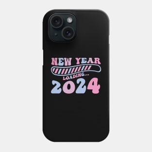 New year 2024 loading pastel wavy design Phone Case