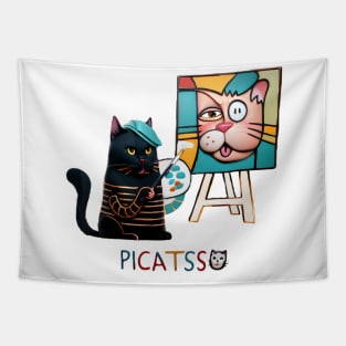 Picatsso Cat Funny Tapestry