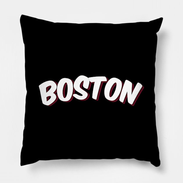 Boston Raised Me Massachusetts New England Pillow by ProjectX23