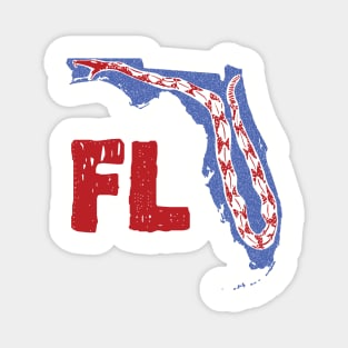 Distressed Florida Gadsden Snake Magnet