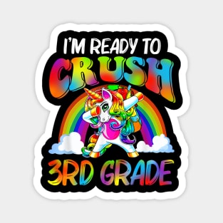 I'm Ready To Crush 3rd Grade Unicorn Back To School Magnet