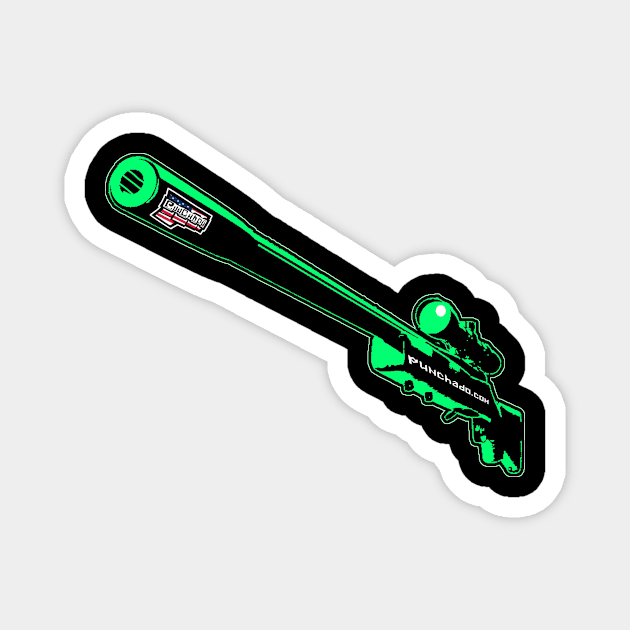 Punchado Sniper Rifle Blank Text, v. Code Green Magnet by punchado