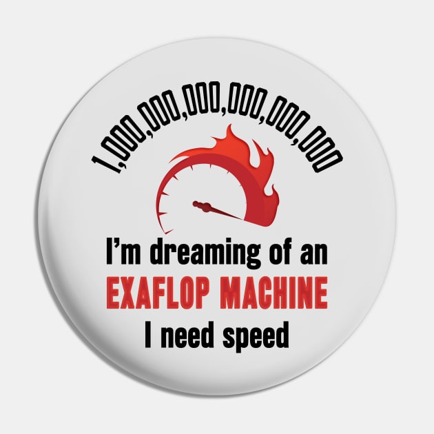 Exaflop Machine Supercomputer Pin by UltraQuirky