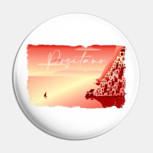 Minimalistic Positano at Sunset Pin