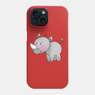 cute rhinoceros Phone Case