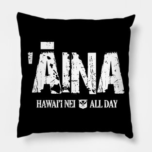 Aina Hawai'i White Ink by Hawaii Nei All Day Pillow