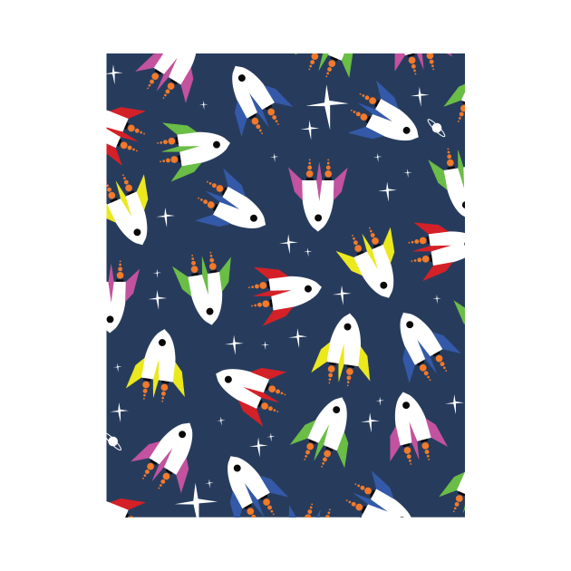 Rocket Ship Pattern by nickemporium1