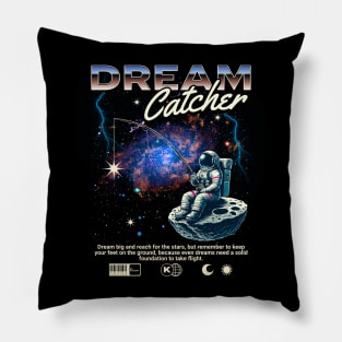 Astronaut Dreams: Star Fishing on Lunar Surface - Space Tee Pillow