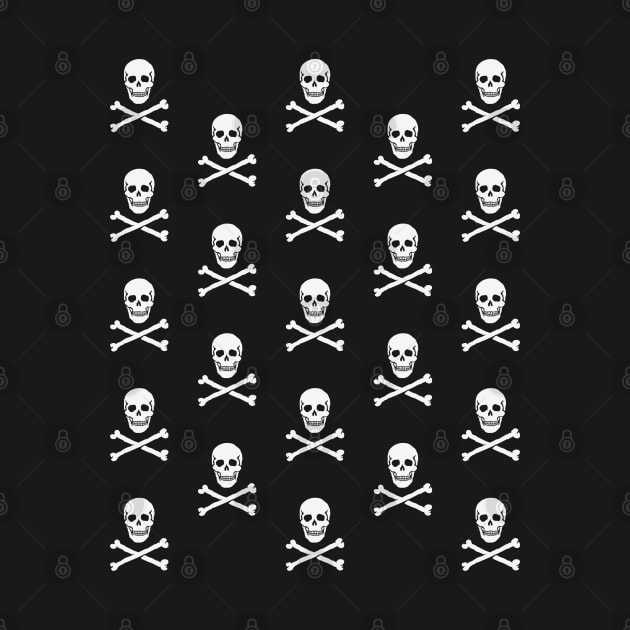 Skull & Crossbones / Jolly Roger (Pattern / White) by MrFaulbaum