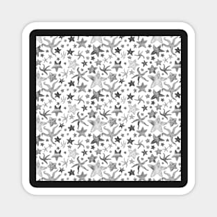 Grey Starfish Pattern - Dark Magnet