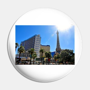 Eiffel Tower Paris and Ballys Hotel Las Vegas America Pin