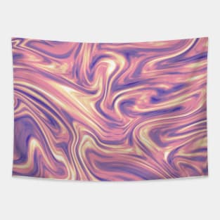 Rose Gold Molten Liquid Marble Abstract Artwork Tapestry