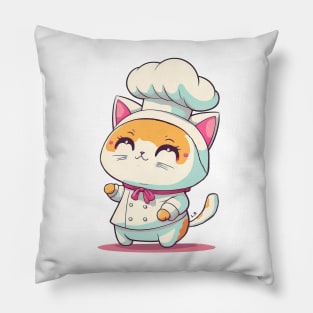 Kitty Cat Chef #01 (Transparent) Pillow