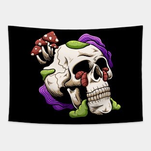 Mushroom From Skull Tapestry