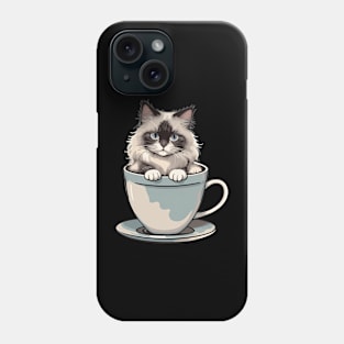 Cute Cat In A Cup 4 Phone Case