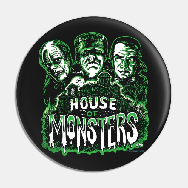 House of Monsters Pin by monstermangraphic