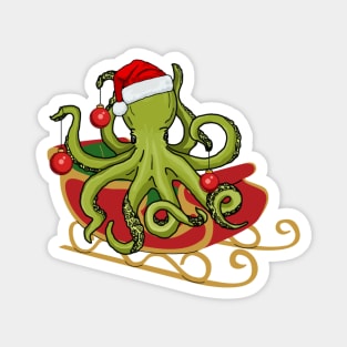 Christmas Kraken Sleigh Magnet