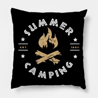 Summer camping time Pillow