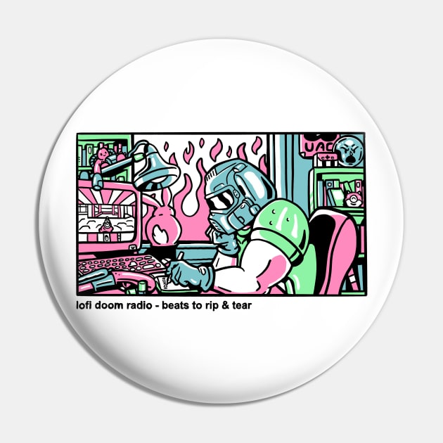 Lofi Rip & Tear Radio v2 Pin by demonigote