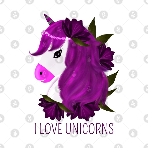 purple unicorn by Saishaadesigns