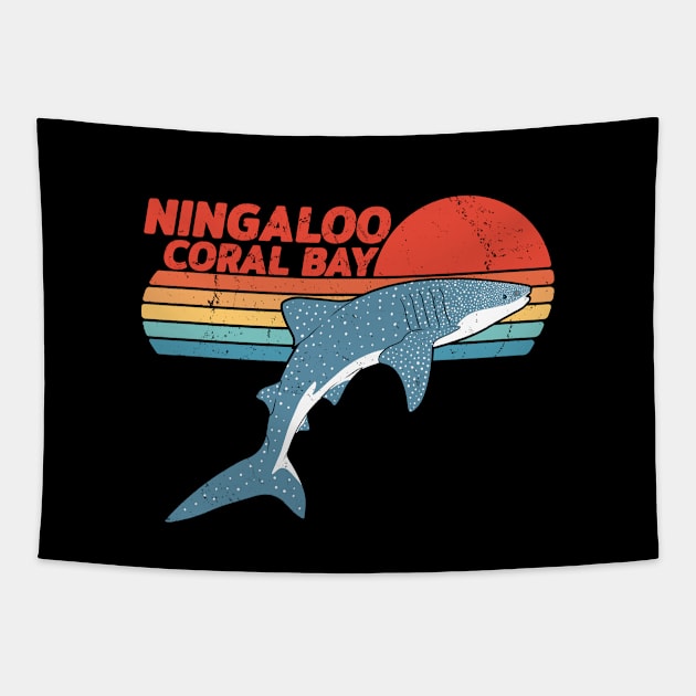 Ningaloo Coral Bay Whale Shark Tapestry by NicGrayTees