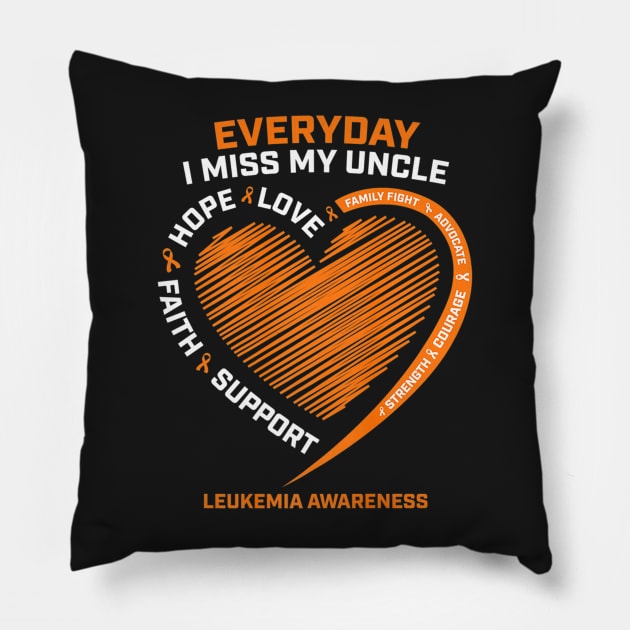 In Remembrance Loving Memory Of My Uncle Leukemia Awareness Pillow by CarolIrvine