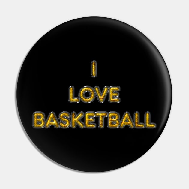 I Love Basketball - Yellow Pin by The Black Panther