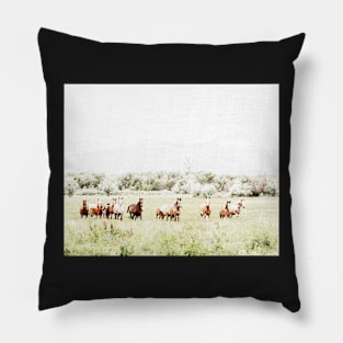 Wild Horses, Horse print, Horse art, Wall art, Wall decor, Trendy print, Animal print, Interior Pillow