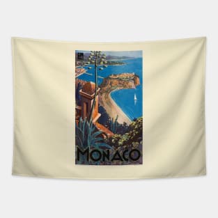 Monaco PLM Vintage Poster 1925 Tapestry