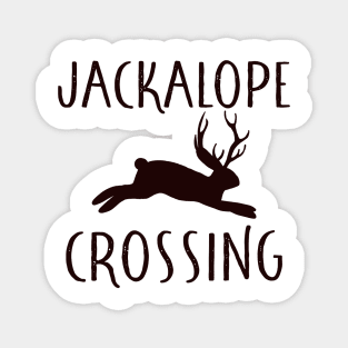 jackalope crossing dark Magnet