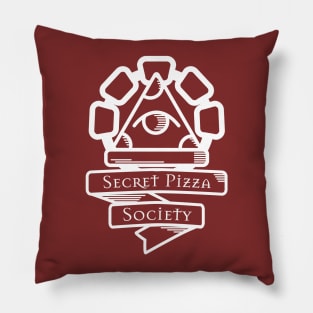 The Secret Pizza Society White Pillow