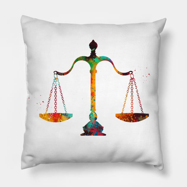 Scales of Justice Art Pillow by erzebeth