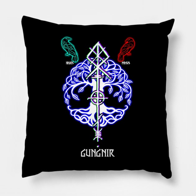 Gungnir spear of the god Odin Pillow by Korvus78