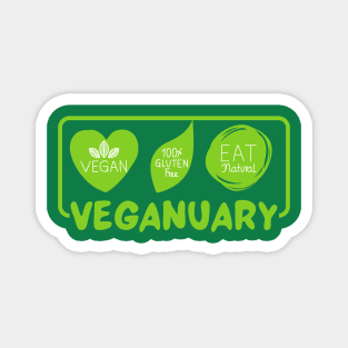 vegan veganuary Magnet