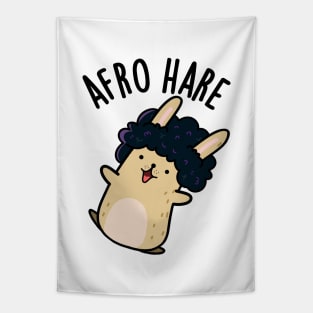 Afro Hare Funny Rabbit With Afro Pun Tapestry