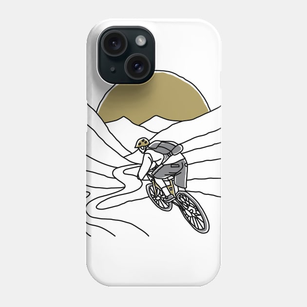 Mountain Biker (Bright Color) Phone Case by quilimo