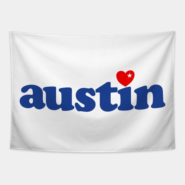 Austin Texas Love Tapestry by darklordpug