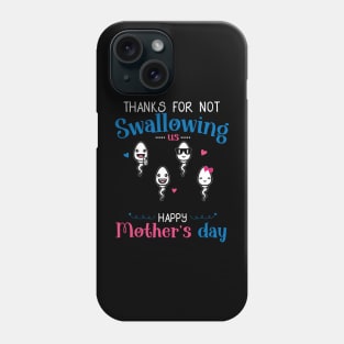 Mom Thanks For Not Swallowing Us for Mothers Day Funny Phone Case